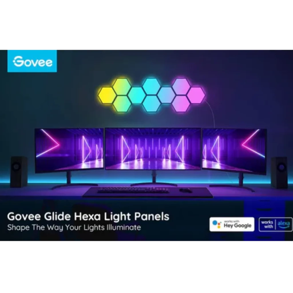 Govee H6061 Glide Hexa Light RGBIC Wifi, Bluetooth - Panel de luz inteligente - Ítem2