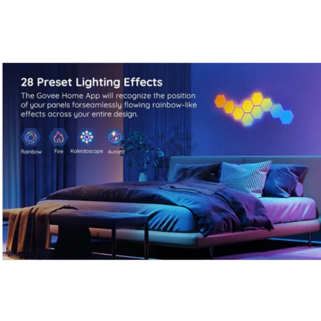 Govee H6061 Glide Hexa Light RGBIC Wifi, Bluetooth - Panel de luz inteligente - Ítem3