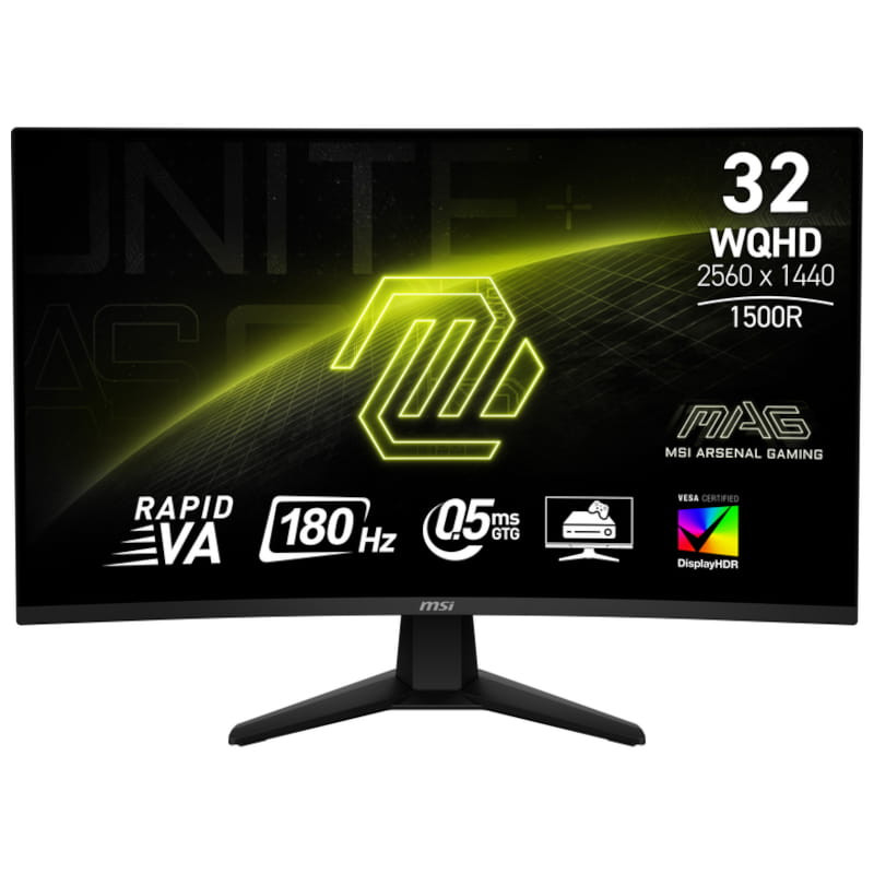 MSI MAG 32CQ6F 31.5 WQHD VA Curvo 180 Hz Preto - Monitor para jogos - Item