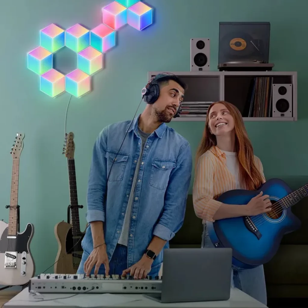 Govee H6066 Glide Hexa Pro RGBIC Wifi, Bluetooth - Paneles hexagonales luminosos inteligentes - Ítem2