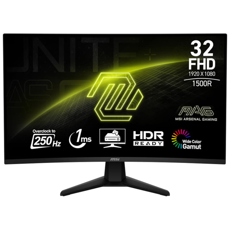 MSI MAG 32C6X 32 FullHD VA Curva 180 Hz Negro - Monitor Gaming - Ítem