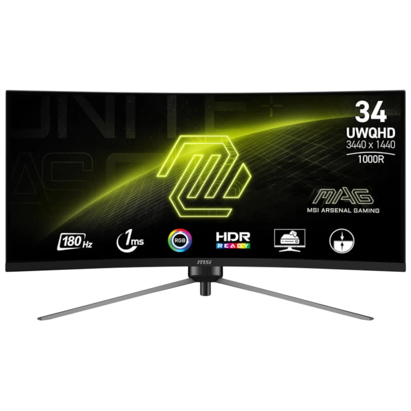MSI MAG 345CQR 34 2K QHD UltraWide Curvo 180 Hz FreeSync Premium - Ítem