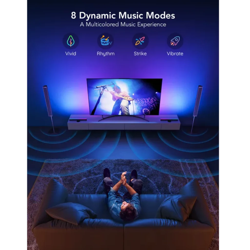 Barres lumineuses Govee RGBIC pour téléviseurs de 45 à 70 pouces H6046 - Éclairage LED intelligent Wi-Fi - Ítem4