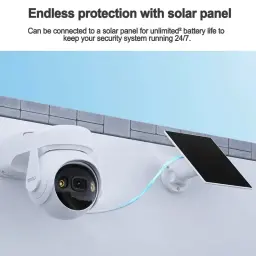 Imou Cell Pt Lite com painel solar 2K QHD, câmara PT resistente IP66, bateria de 5000 mAh, montagem na parede e painel conectado por cabo para uso 24 horas por dia, 7 dias por semana