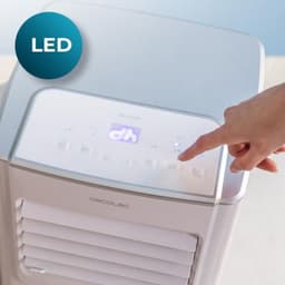 Cecotec ForceClima 7100 Soundless portátil con panel táctil LED, rejillas frontales de ventilación y diseño blanco compacto y silencioso ideal para hogar