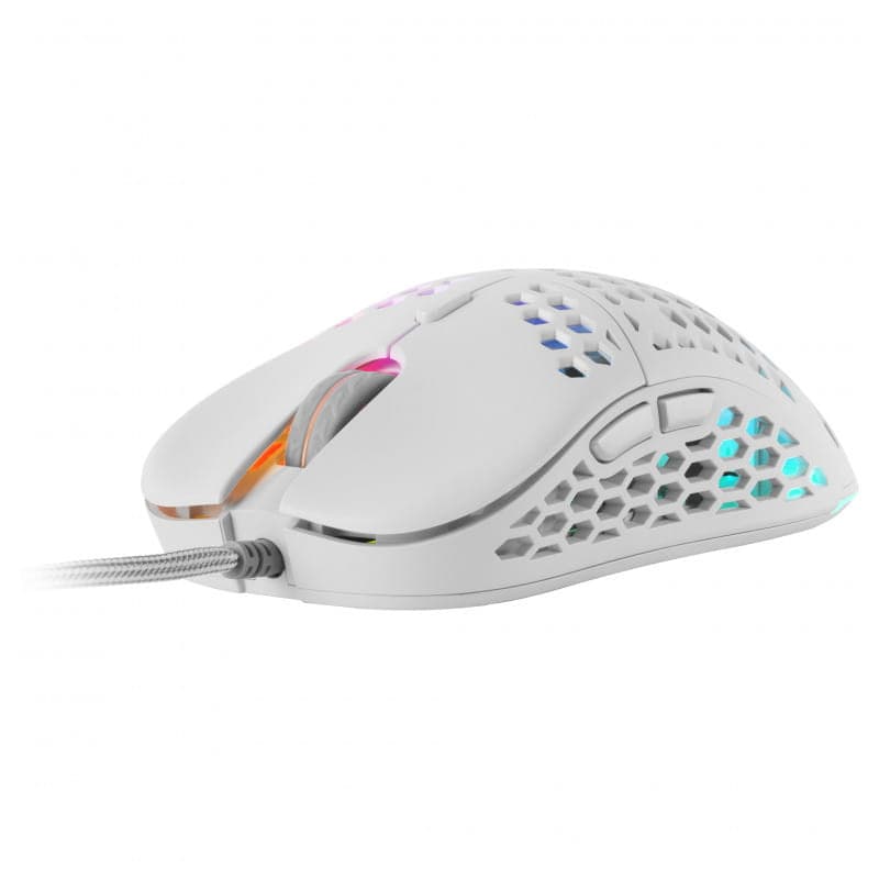Image de face de la souris Mars Gaming MM55W - 55gr - 12800 DPI - RGB Chroma