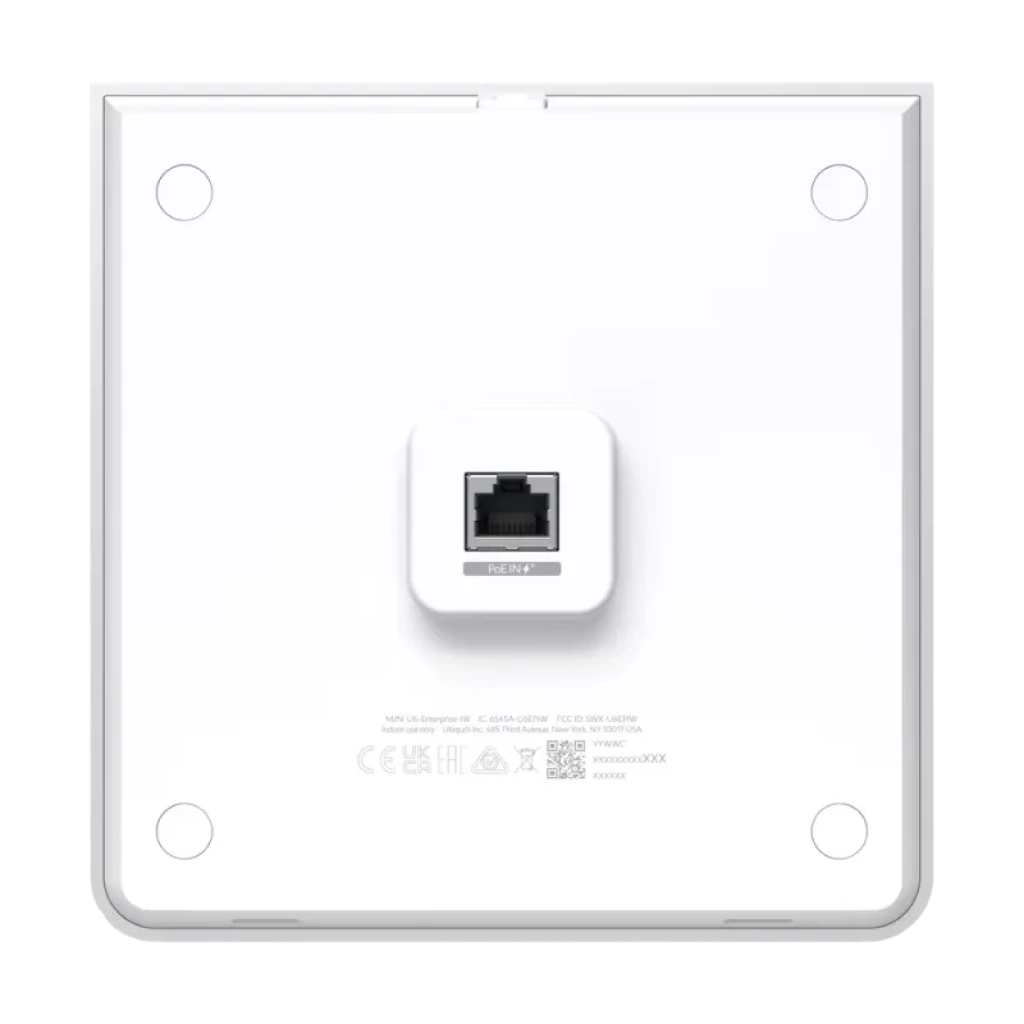 Vista frontal do ponto de acesso Ubiquiti U6 Enterprise In-Wall WiFi 6E - Item8