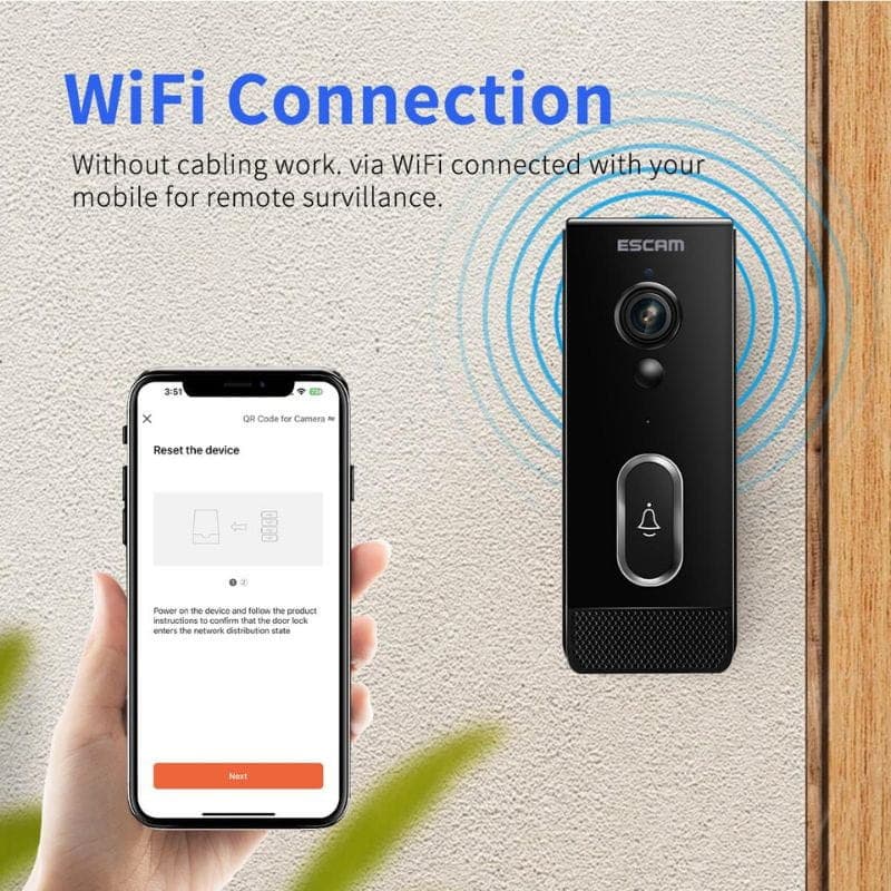 Escam V5 Tuya - Timbre inalámbrico inteligente. WiFi.