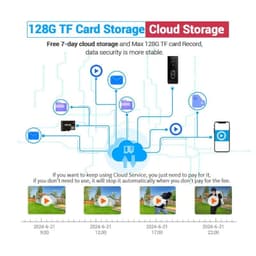 Escam V5 Tuya - Timbre inalámbrico inteligente. Almacenamiento.