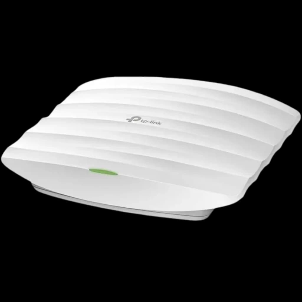 TP-Link Omada EAP245 blanc, boîtier plat à ailettes, LED verte, design mural/plafond discret, double bande AC1750 pour réseau Gigabit d’entreprise