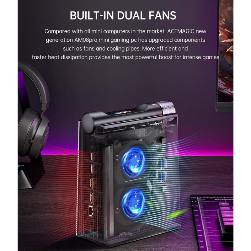 AceMagic AM08Pro AMD Ryzen 9 6900HX 16GB/512GB Preto - Item6
