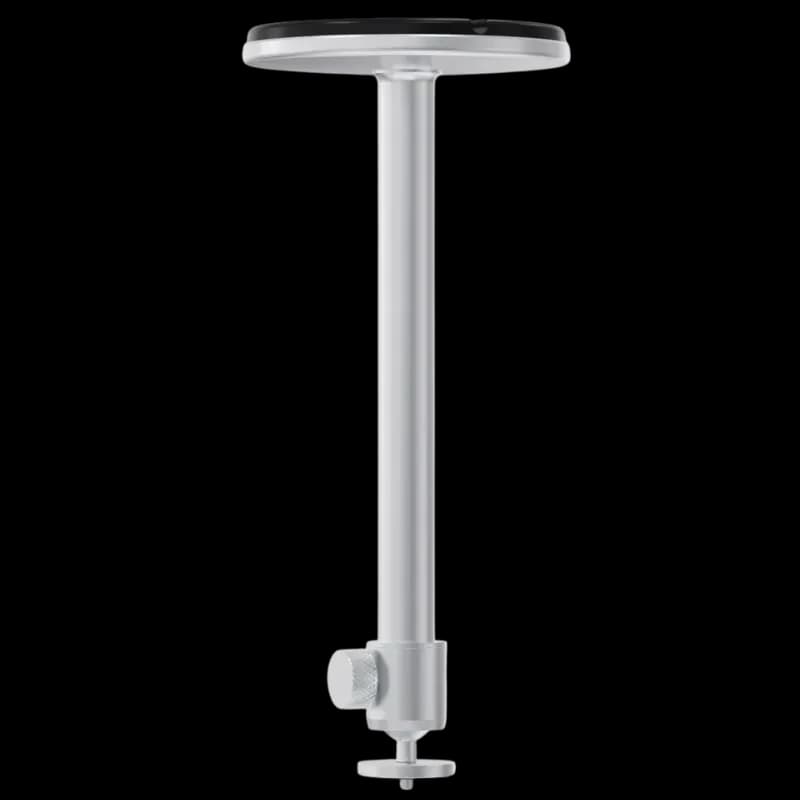 Wanbo WBCA01 Soporte de Techo T-Type para Proyectores: brazo metálico plateado con altura fija, base circular y ajuste inferior con perilla para montaje seguro