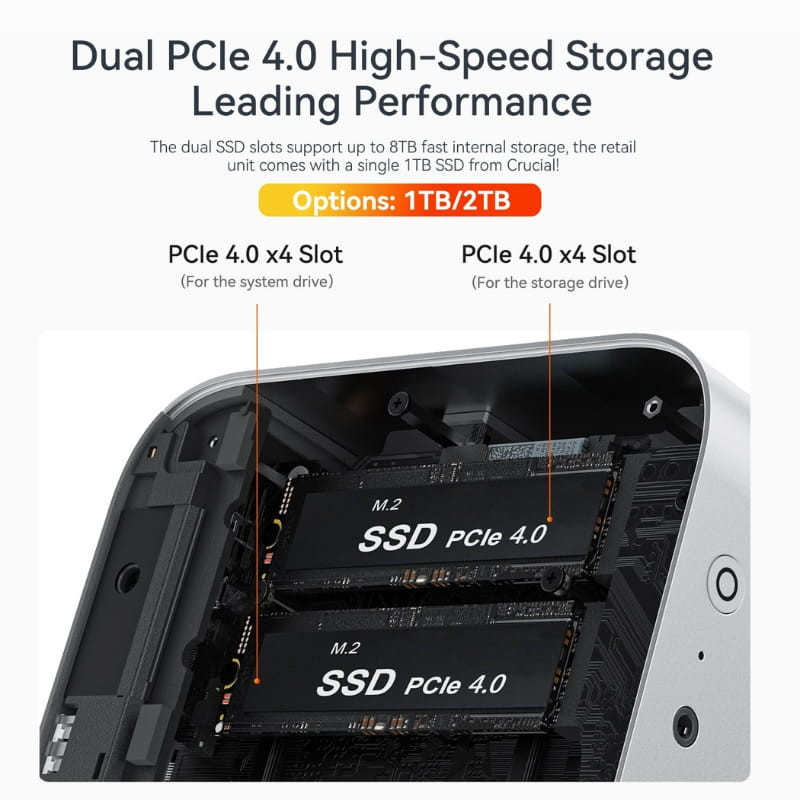 Beelink SER9 Pro AMD Ryzen AI 9 HX 370 32GB/1TB Prata - Item4