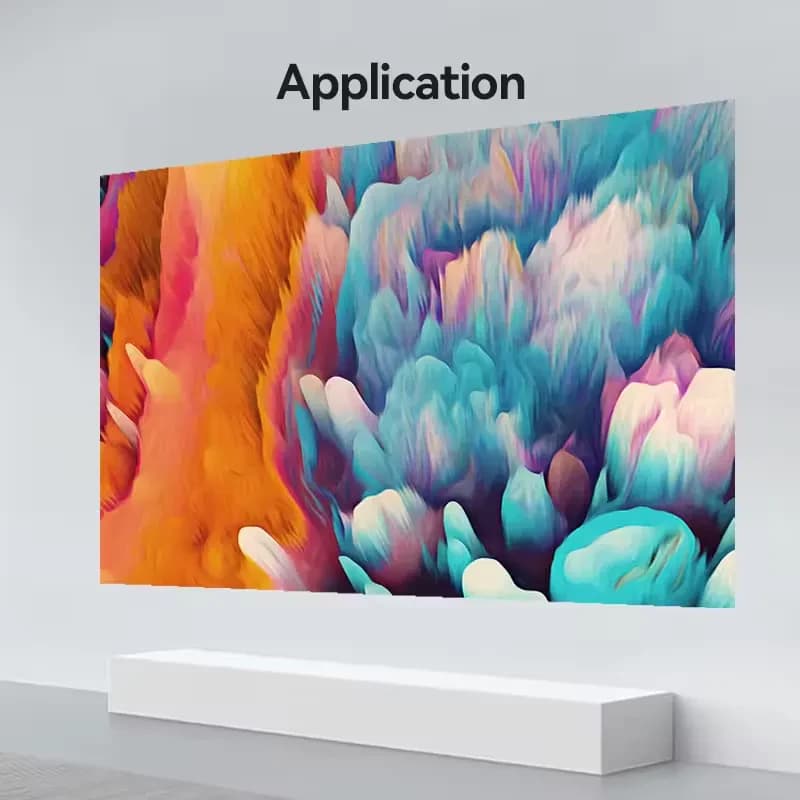 Écran de projection ALR 100 pouces, format 16:9, surface anti‑lumière pour images 4K 3D nettes, couleurs vives, pliable et portable pour intérieur