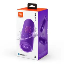 Imagem da caixa roxa do JBL Flip 7