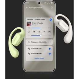 Huawei FreeArc Noir image de l'application avec deux écouteurs connectés