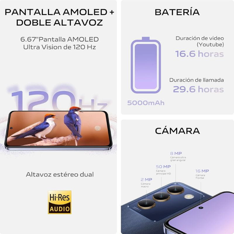 Vivo V40 SE 5G 8GB/256GB Plata - Ítem5