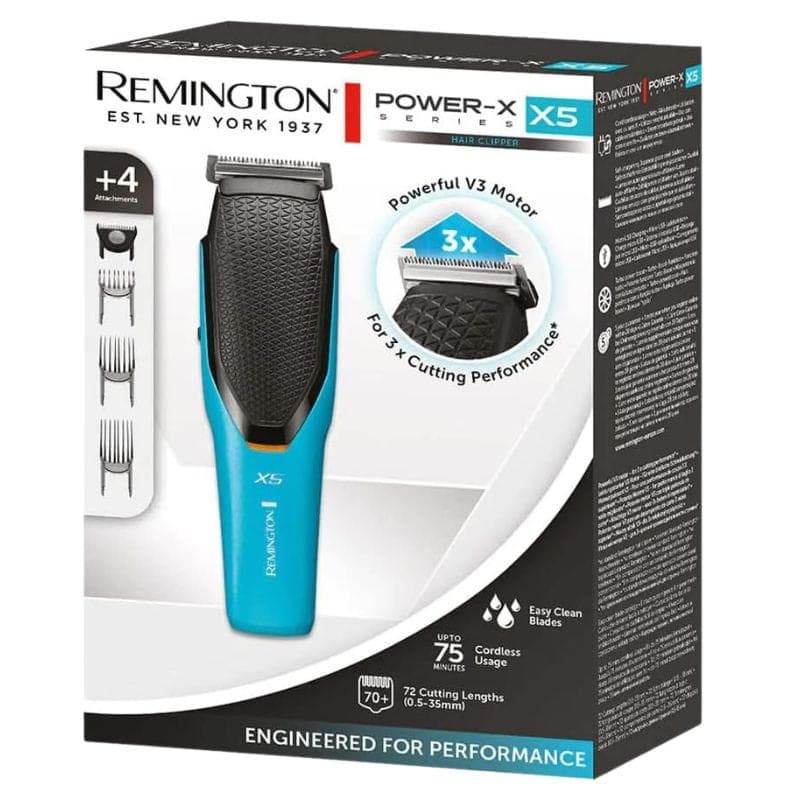 Remington Power X Series X5 Sem Fio - Máquina de cortar cabelo imagem da caixa