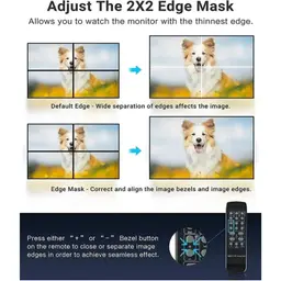 Rullz Qkens - Processador de vídeo wall HDMI DVI 2x2 instruções de ajuste de imagem