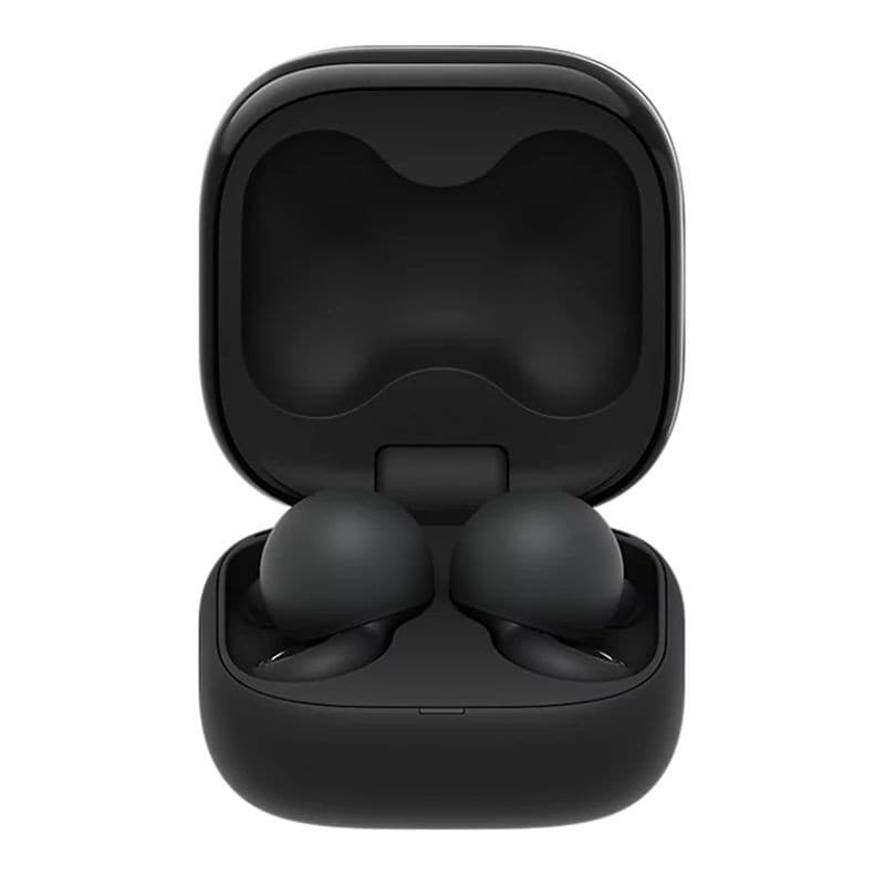 Sony WF-L910B True Wireless Noir, rangés dans leur boîtier de recharge