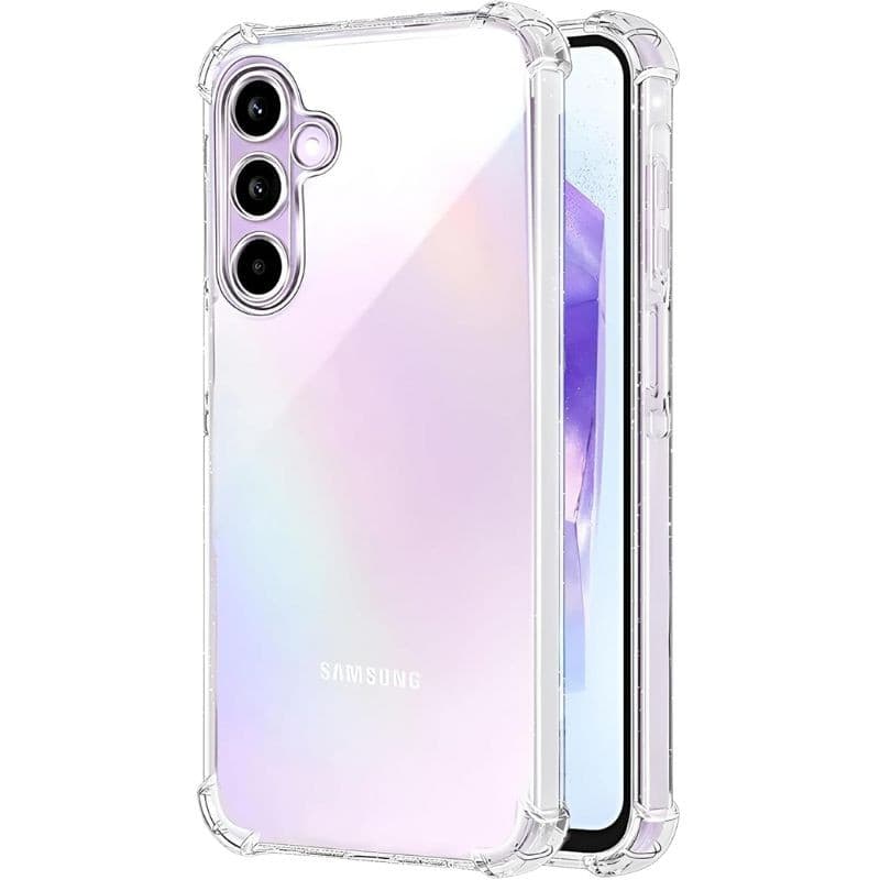 Coque antichoc premium pour Samsung Galaxy A56 5G - vue arrière et avant transparente