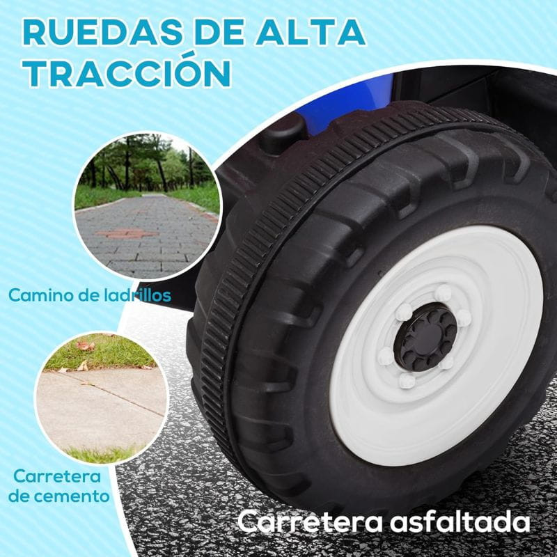 Tractor Ceres con remolque Azul - Coche eléctrico para niños - Ítem4