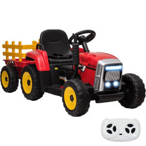  Tractor Ceres com reboque 12V Vermelho - Carro elétrico para crianças