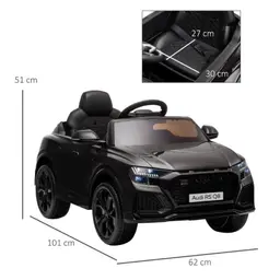 Audi RS Q8 12V Rose - Voiture électrique pour enfants dimensions