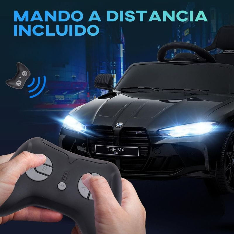 M4 12V Negro - Coche eléctrico para niños - Ítem1