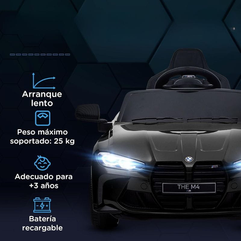M4 12V Negro - Coche eléctrico para niños - Ítem4