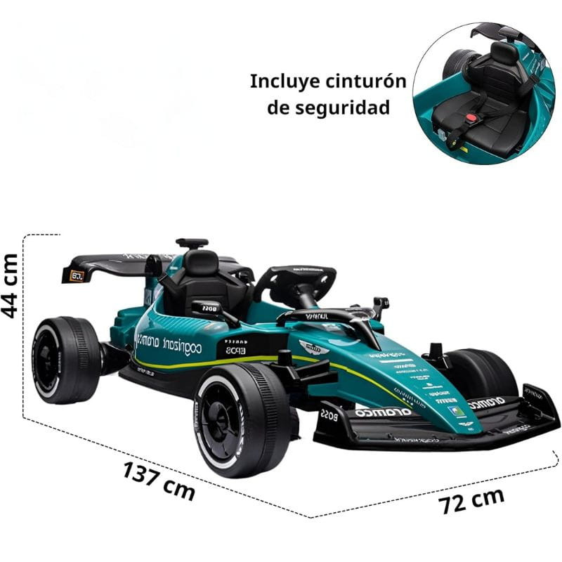 Coche F1 24V Verde Racing Green - Coche eléctrico para niños - Ítem2