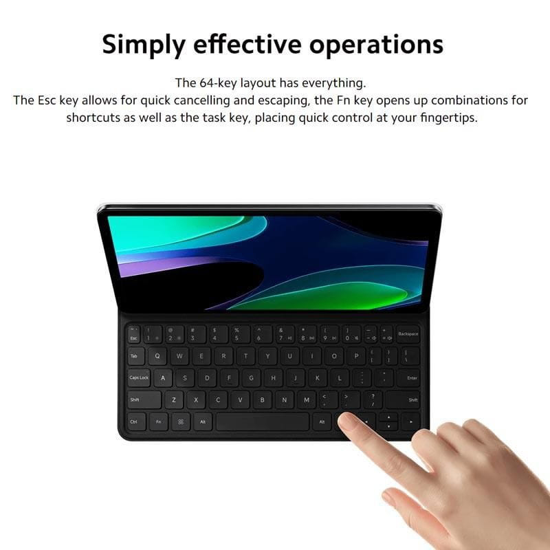 Capa Smart Case com Teclado para Xiaomi Pad 6 Branco - Item1