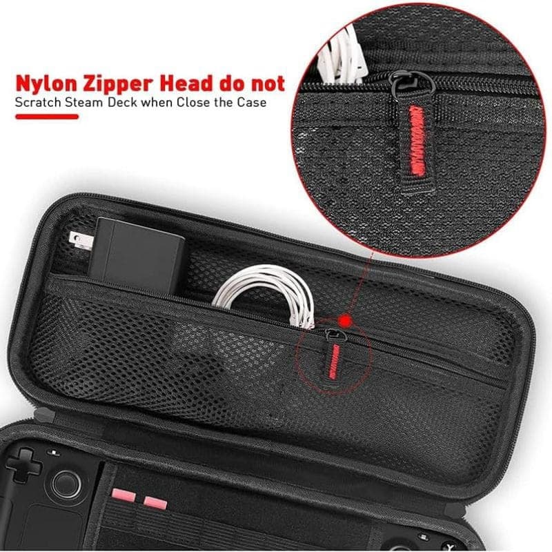 Funda de Transporte Rígida para Steam Deck con cremallera