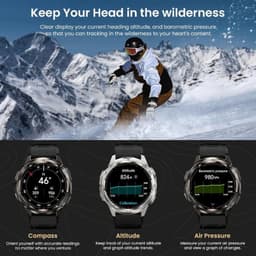 Kospet Tank T3 Ultra 2 Édition spéciale Noir - Montre intelligente image dans la neige
