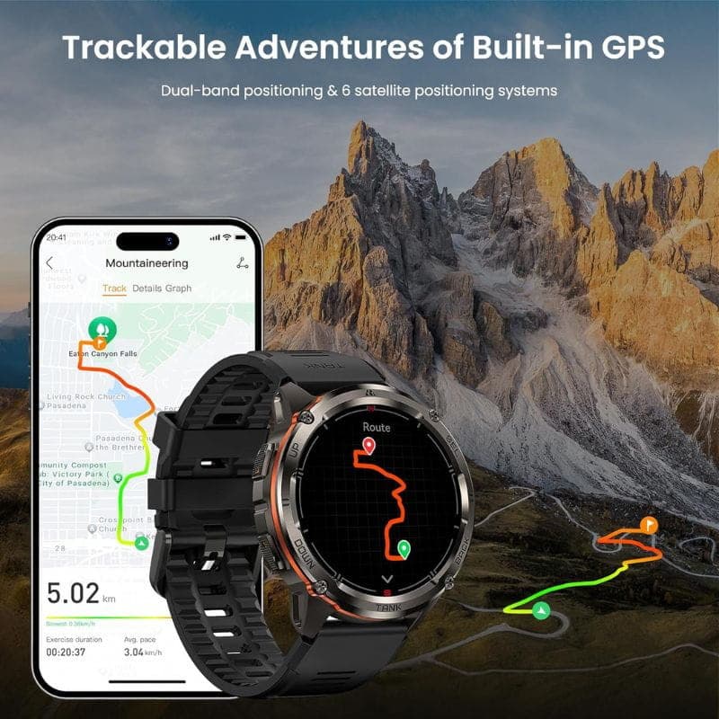 Kospet Tank T3 Ultra 2 Édition spéciale Noir - Montre intelligente avec GPS