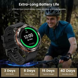 Kospet Tank T3 Ultra 2 Édition spéciale Noir - Montre intelligente jusqu'à 40 jours d'autonomie