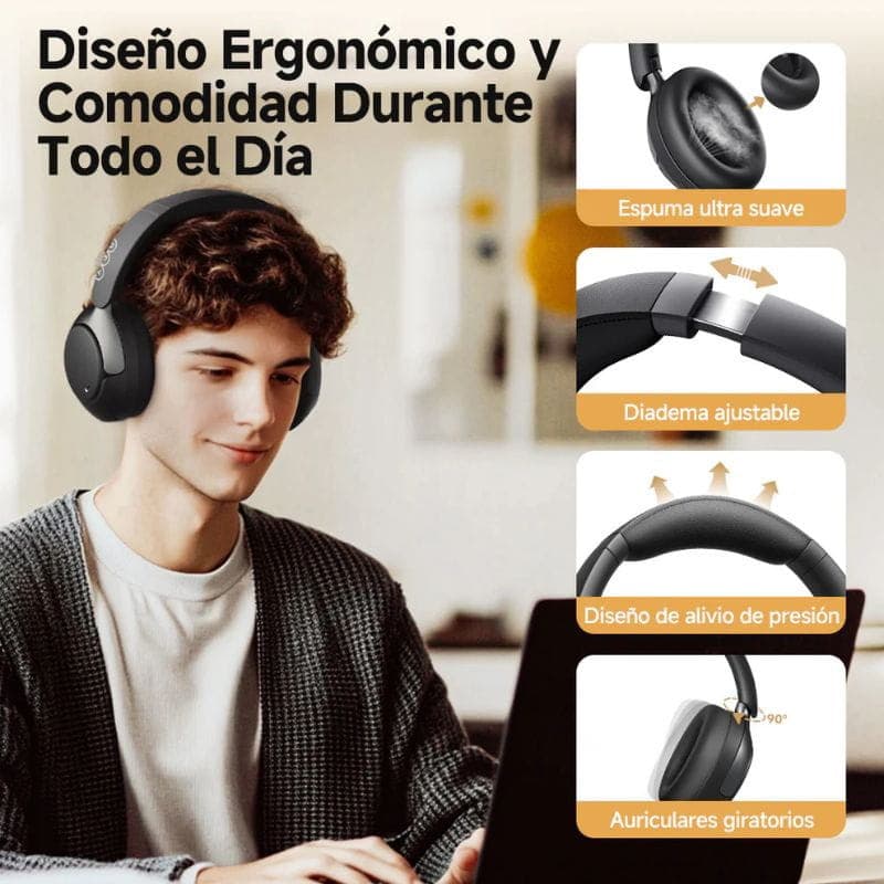 QCY H3 pro Morado - Auriculares   diseño ergonómico