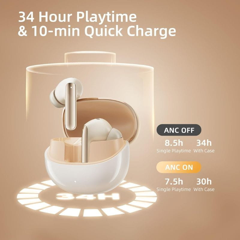 QCY MeloBuds Pro HT08 Dorado - Auriculares Bluetooth - Item1