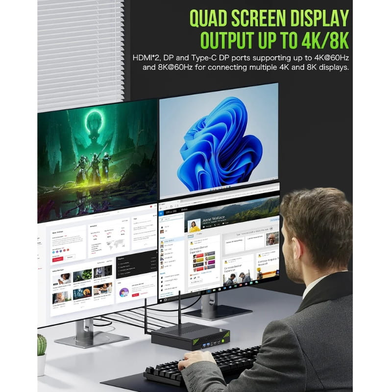 GMKtec NucBox K10 Intel i9-13900HK/64Go/2To Noir - Ítem4