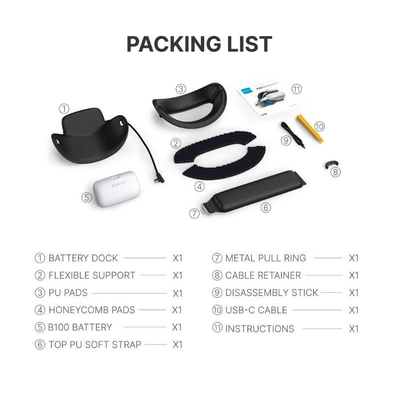 Correia de bateria BOBOVR P4U compatível com PICO 4 Ultra e Ultra Enterprise - Item1