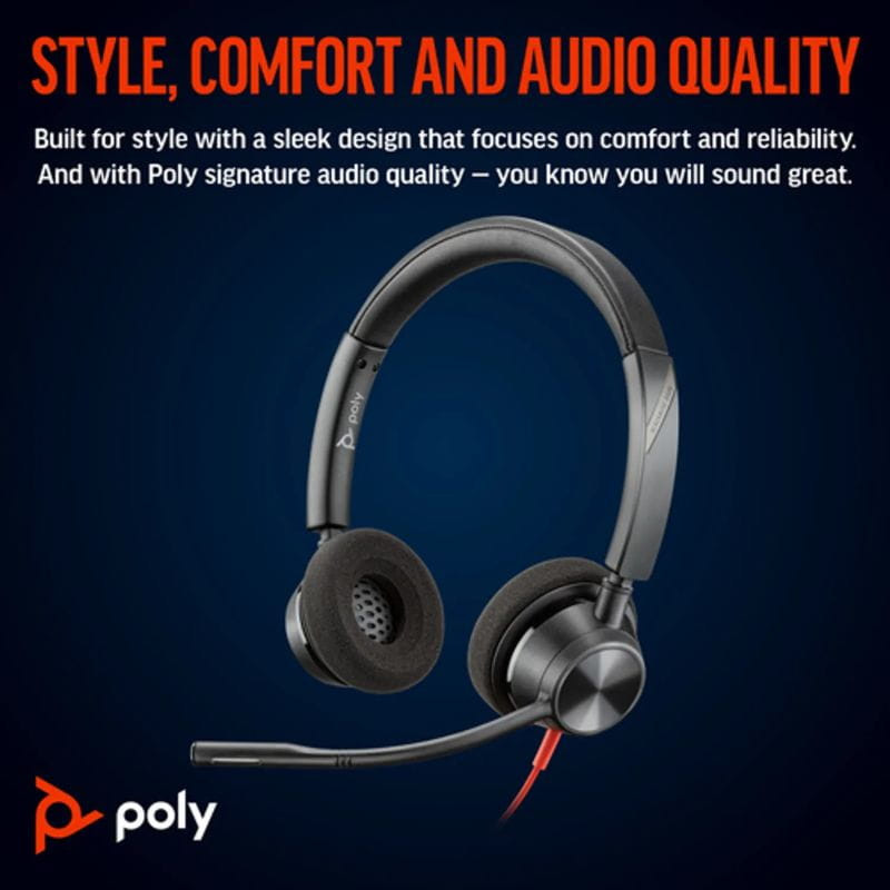 POLY Blackwire 3320 USB-C avec adaptateur USB-A - Casque PC - Ítem4