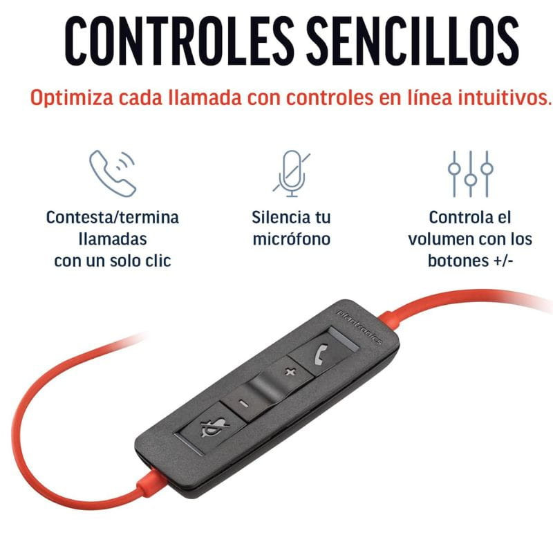 POLY Blackwire 3320 USB-C avec adaptateur USB-A - Casque PC - Ítem2