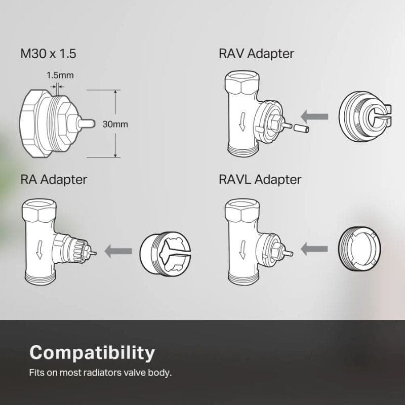 Tampa KE100 KIT Smart - Válvula termostática inteligente para radiador  compatível com válvulas