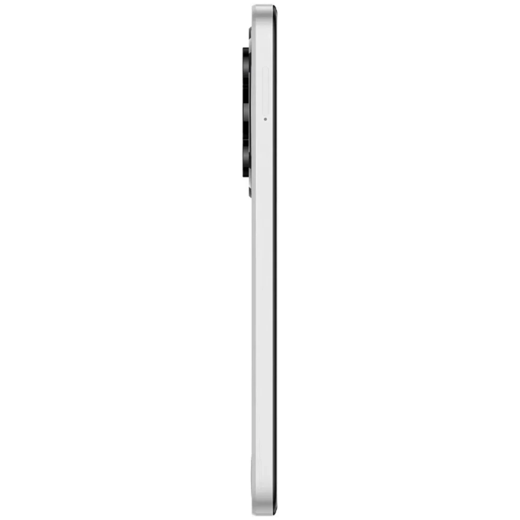 TCL 60 SE blanc avec grand écran percé, dos texturé et module photo rond triple capteur; marquage TCL vertical discret sur la coque - Ítem6