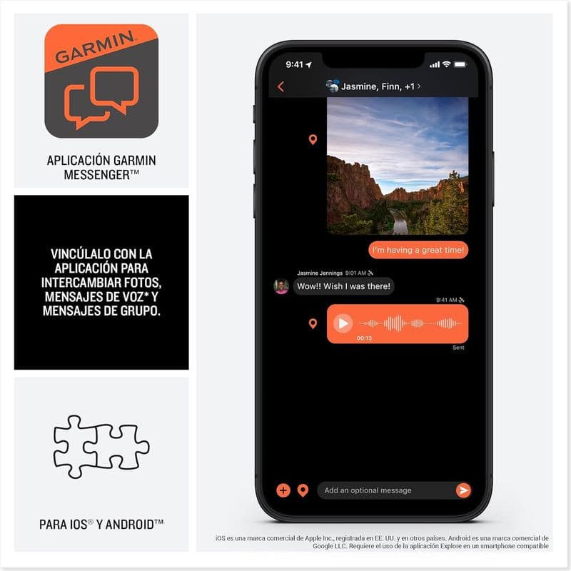 APP de Garmin inReach Messenger Plus