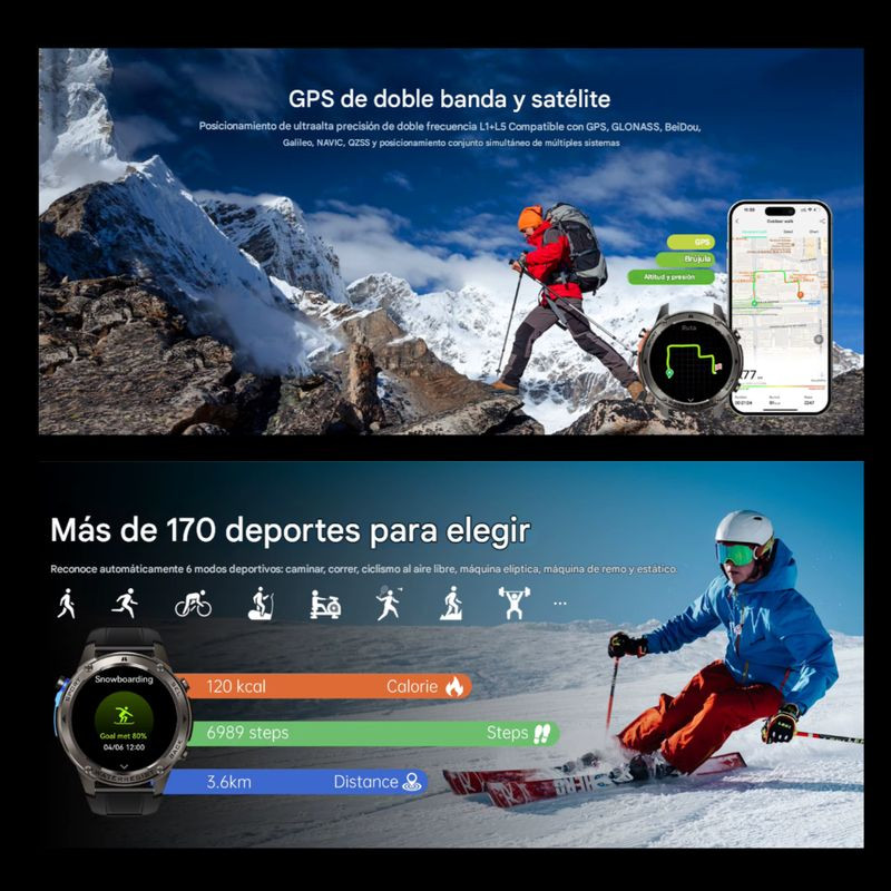 DM56 GPS 1.43 AMOLED Negro - Ítem7