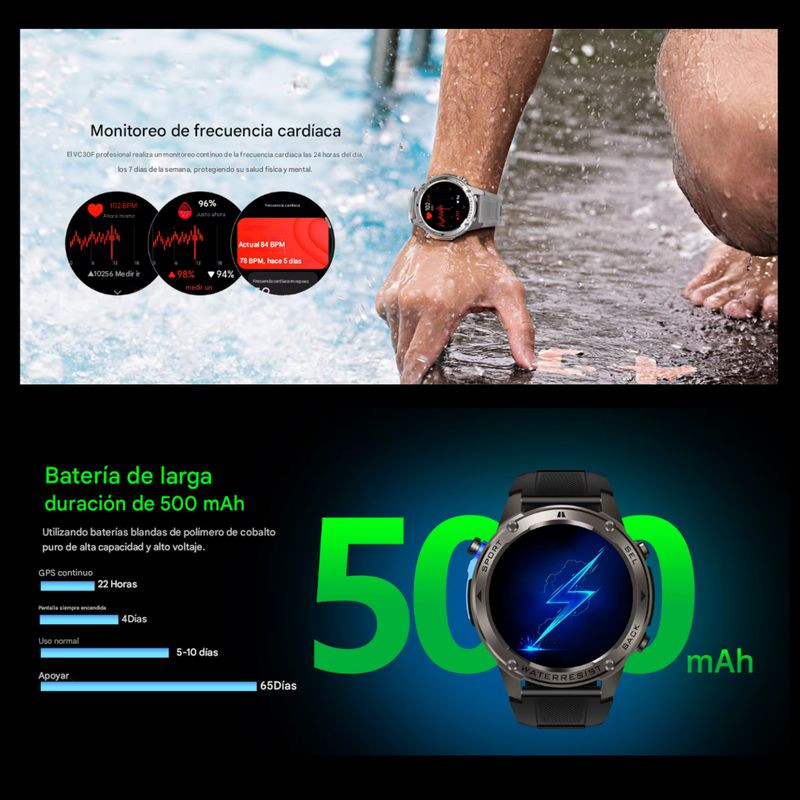 DM56 GPS 1.43 AMOLED Negro - Ítem8