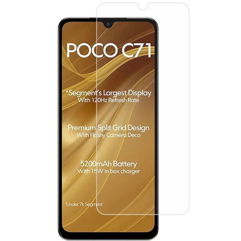 Pack x2 Protetores de vidro temperado Xiaomi Poco C71 - Item