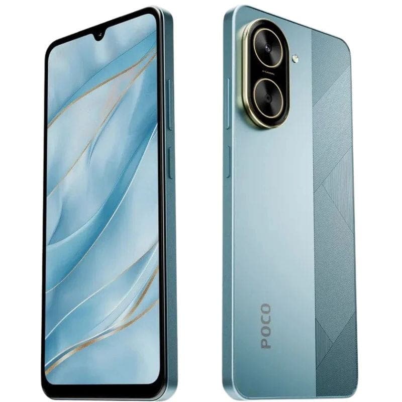 Imagem frontal e traseira do Xiaomi Poco C71 4GB/128GB Blue
