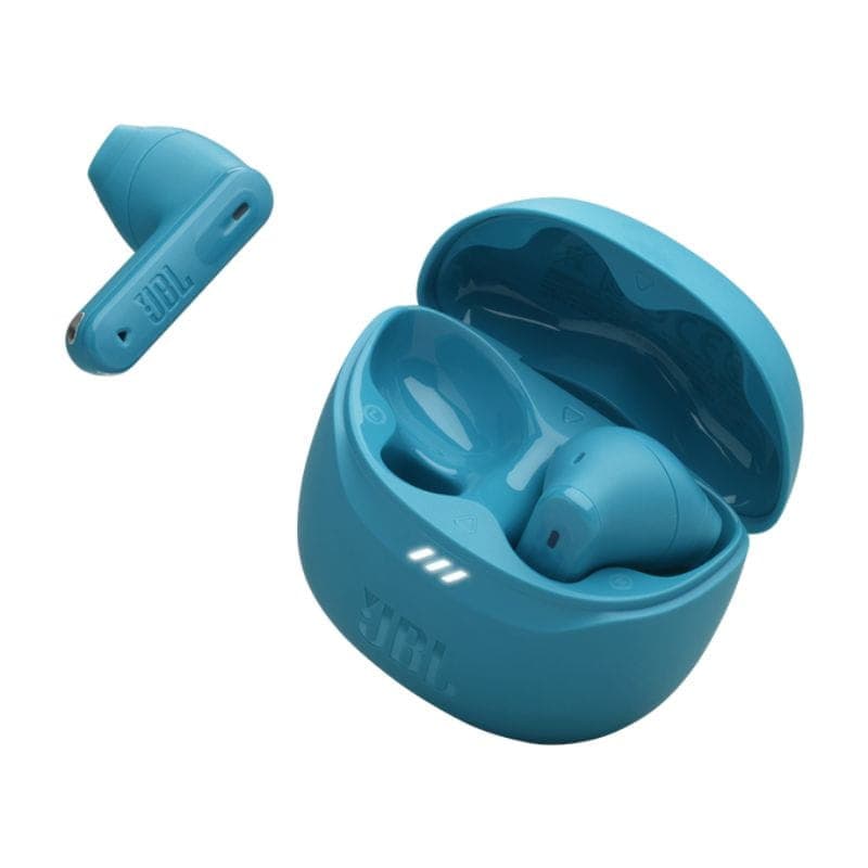 Imagem do JBL Tune Flex 2 Turquoise fora do estojo de carregamento